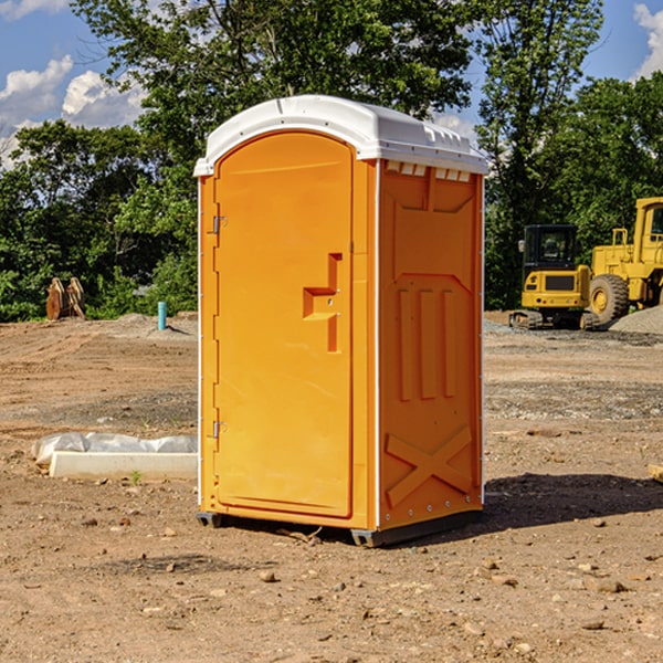 how often are the porta potties cleaned and serviced during a rental period in Templeton